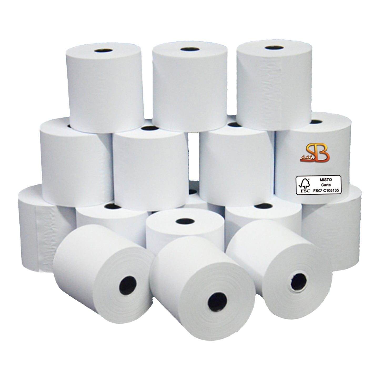 Rotolo per calcolatrice - 58 mm x 28 m - 55 gr - diametro esterno 58 mm - anima 12 mm - carta neutra - Sabacart - blister 10 pezzi