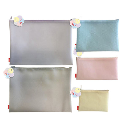 Busta con zip Bubble - 21,5 x 12,5 cm - EVA - colori pastello assortiti - Sei Rota