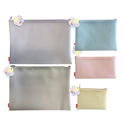 Busta con zip Bubble - 22,8 x 18,5 cm - EVA - colori pastello assortiti - Sei Rota