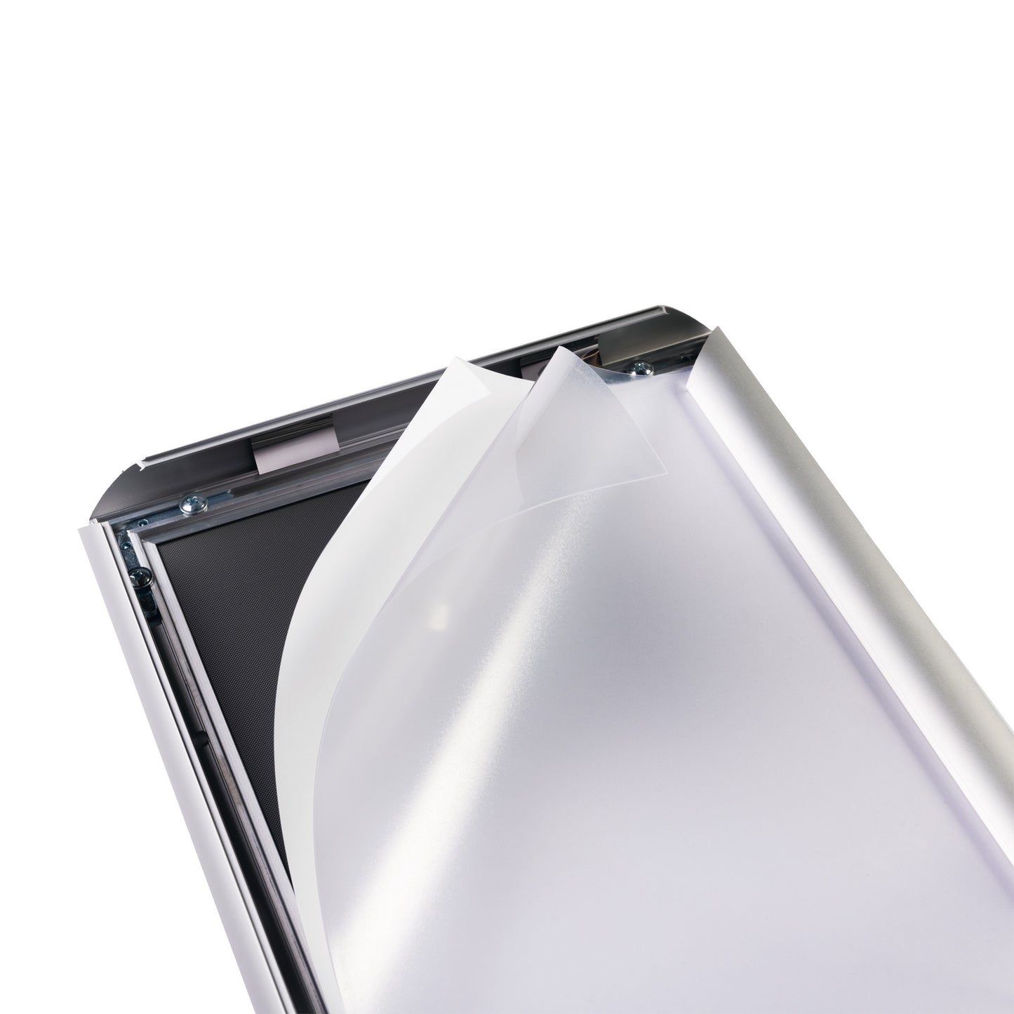 Espositore con cornice a scatto - alluminio - da pavimento - A4 - Durable