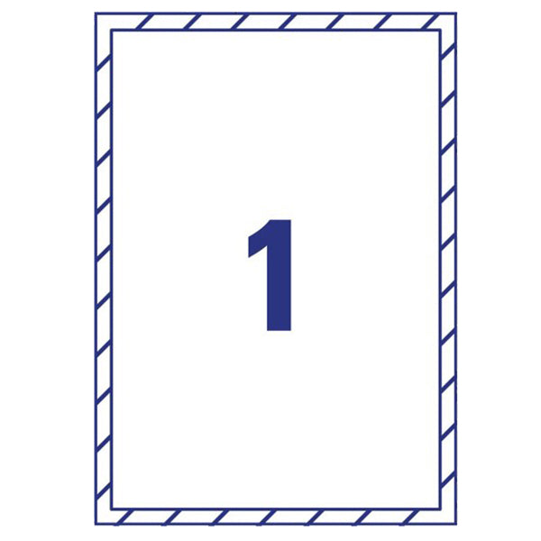 Etichette adesive per finestre - in carta - con pellicola - laser - rimovibili - 210 x 297 mm - 1et/fg - 10 fogli - bianco - Avery
