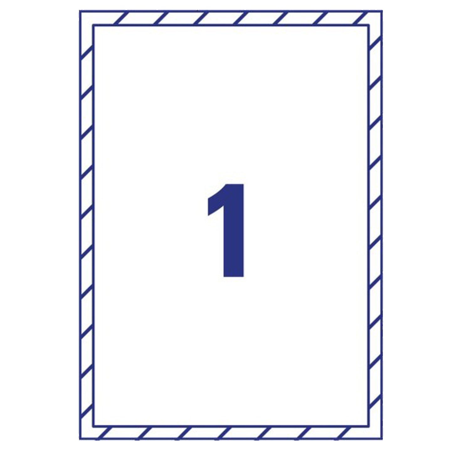 Etichette adesive per finestre - in carta - con pellicola - laser - rimovibili - 210 x 297 mm - 1et/fg - 10 fogli - bianco - Avery