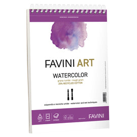 Album spiralato Watercolor - A4 - 300 gr - 20 fogli - Favini Art