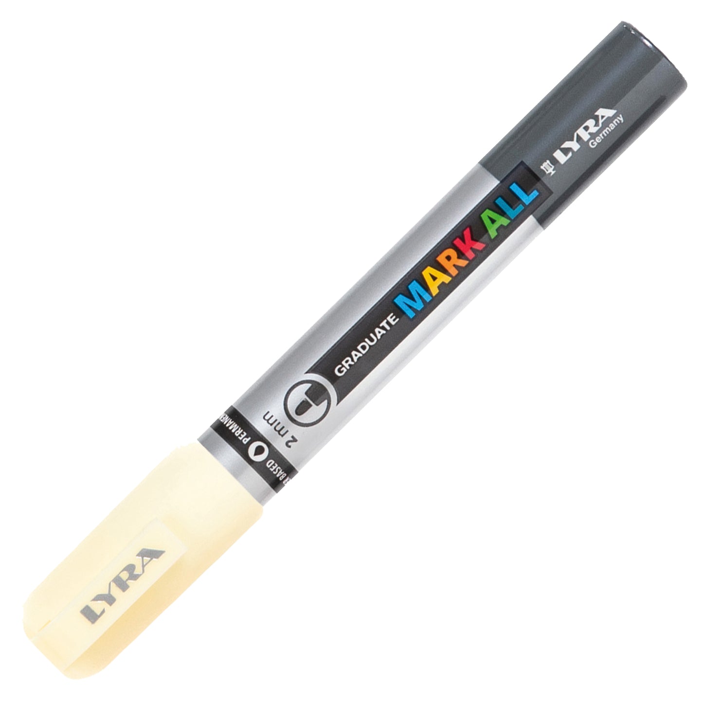 Marcatore a base d'acqua Graduate Mark All  - punta tonda 2mm - giallo chiaro - Lyra