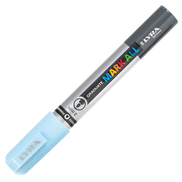 Marcatore a base d'acqua Graduate Mark All  - punta tonda 2mm - blu ghiaccio - Lyra