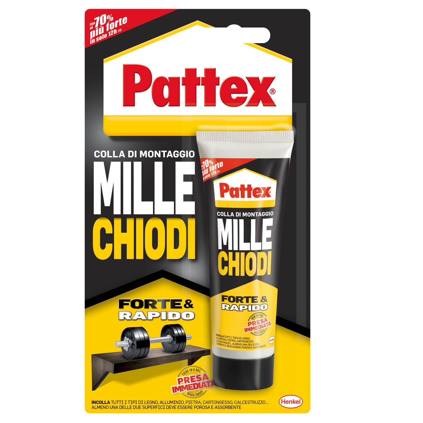 Colla Pattex Millechiodi forte e rapido - 100 gr - Pattex