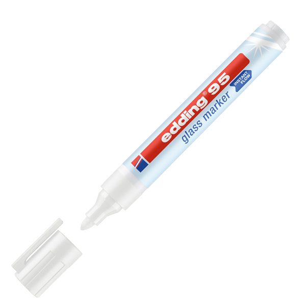 Marcatore per vetro 95 - punta tonda - da 1,5 a 3 mm - colori assortiti - Edding - conf. 6 pezzi