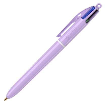 Penna sfera a scatto 4 Colori Pastel - 1.0 mm - Bic - conf. 12 pezzi