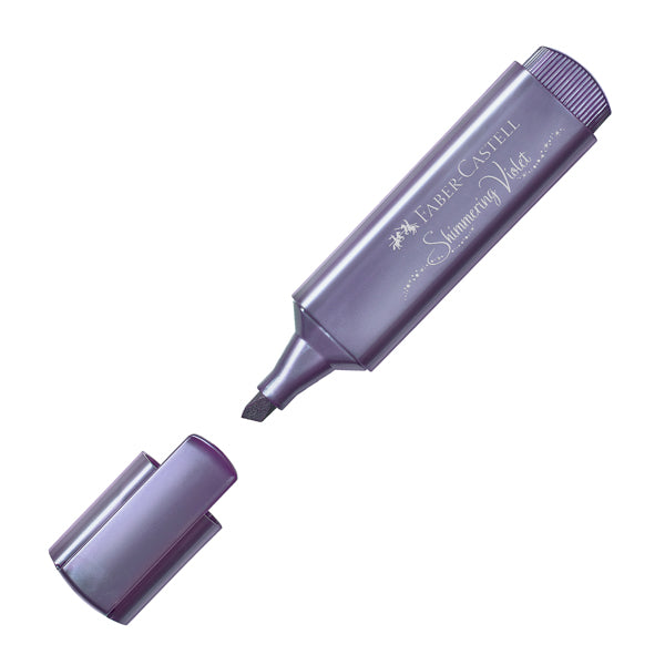 Evidenziatore Textliner 46 - punta a scalpello - tratto 1,0-3,0-5,0 mm - colori assortiti metallic - Faber-Castell - astuccio 8 colori