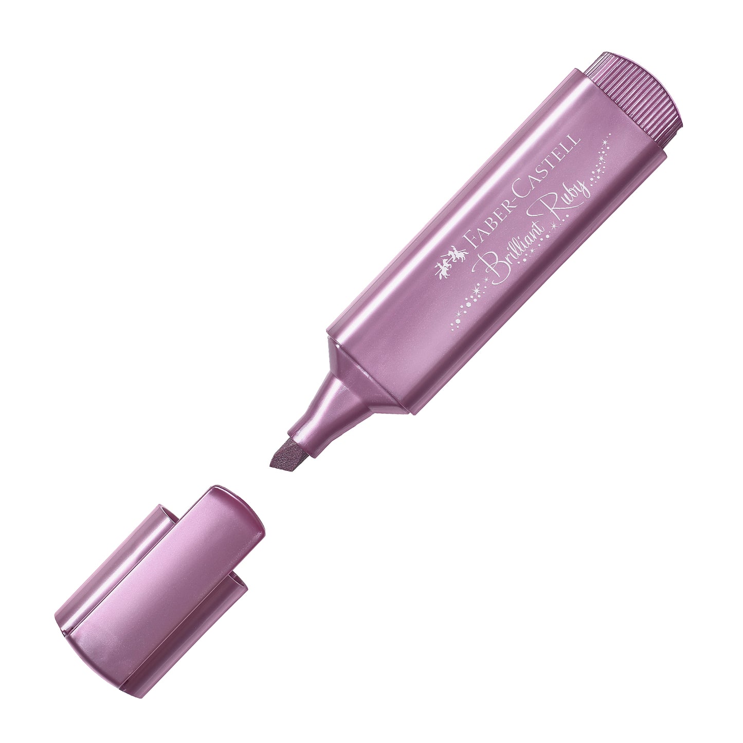 Evidenziatore Textliner 46 - punta a scalpello - tratto 1,0-3,0-5,0 mm - colori assortiti metallic - Faber-Castell - astuccio 8 colori