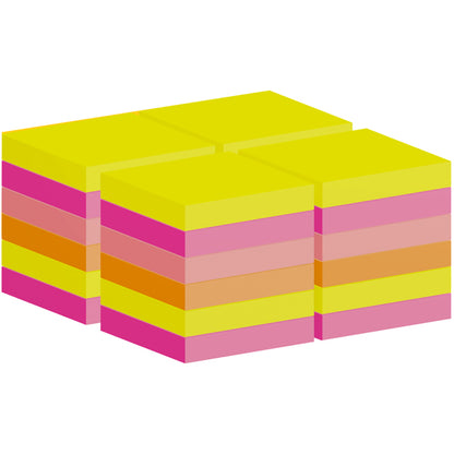 Blocco foglietti Post-it - 654-COL-VP24 - 76  x 76 mm - colori assortiti - 90 fogli - Post-it - conf. 24 blocchi