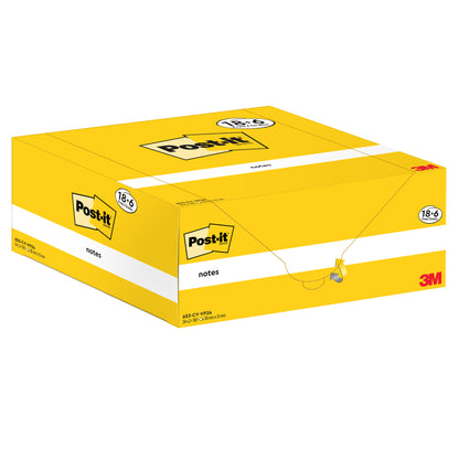 Blocco foglietti Post-it Notes - 653-CY-VP24 - 38 x 51 mm - giallo Canary - 100 fogli - Post-it - conf. 24 blocchi