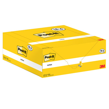Blocco foglietti Post-it Notes - 653-CY-VP24 - 38 x 51 mm - giallo Canary - 100 fogli - Post-it - conf. 24 blocchi