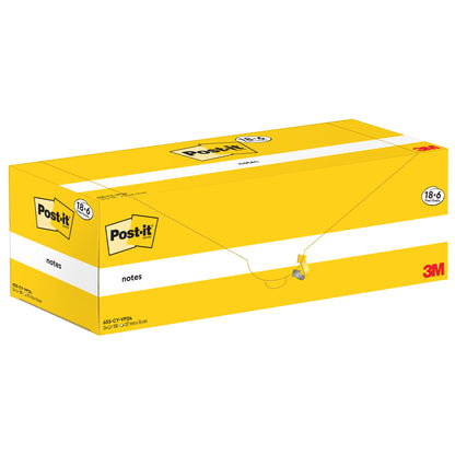 Blocco foglietti Post-it Notes - 655-CY-VP24 - 76 x 127 mm - giallo Canary - 100 fogli - Post-it - conf. 24 blocchi
