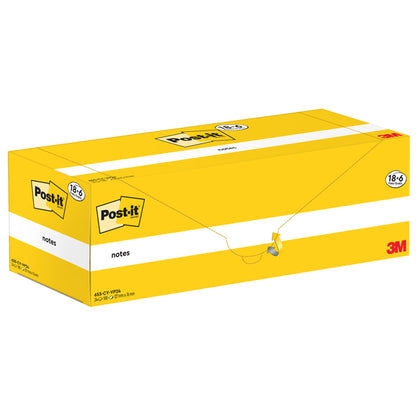 Blocco foglietti Post-it Notes - 655-CY-VP24 - 76 x 127 mm - giallo Canary - 100 fogli - Post-it - conf. 24 blocchi