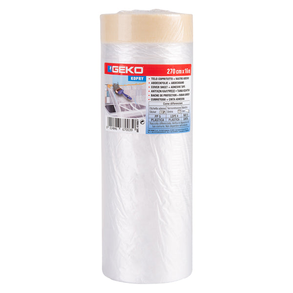 Bobina nastro adesivo in carta e telo HD - 270 cm x 16 m - Geko