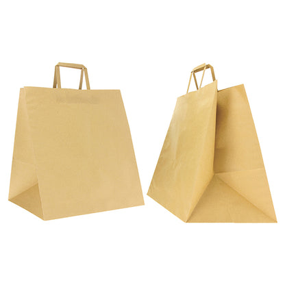 Shoppers Flat maxi plus - 40 x 35 x 35 cm - carta kraft - avana - Mainetti Bags - conf. 100 pezzi