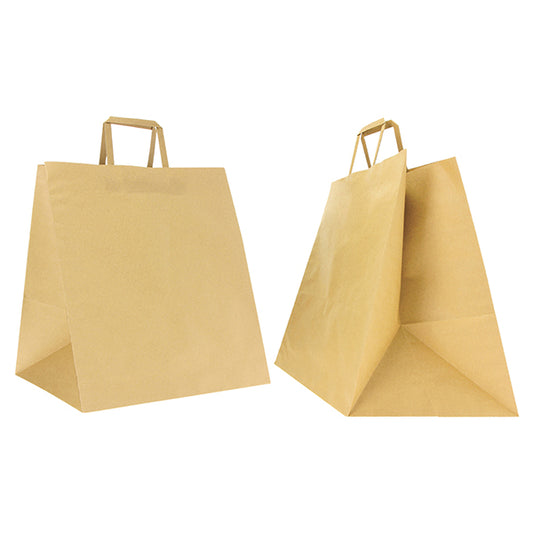 Shoppers Flat maxi plus - 40 x 35 x 35 cm - carta kraft - avana - Mainetti Bags - conf. 100 pezzi