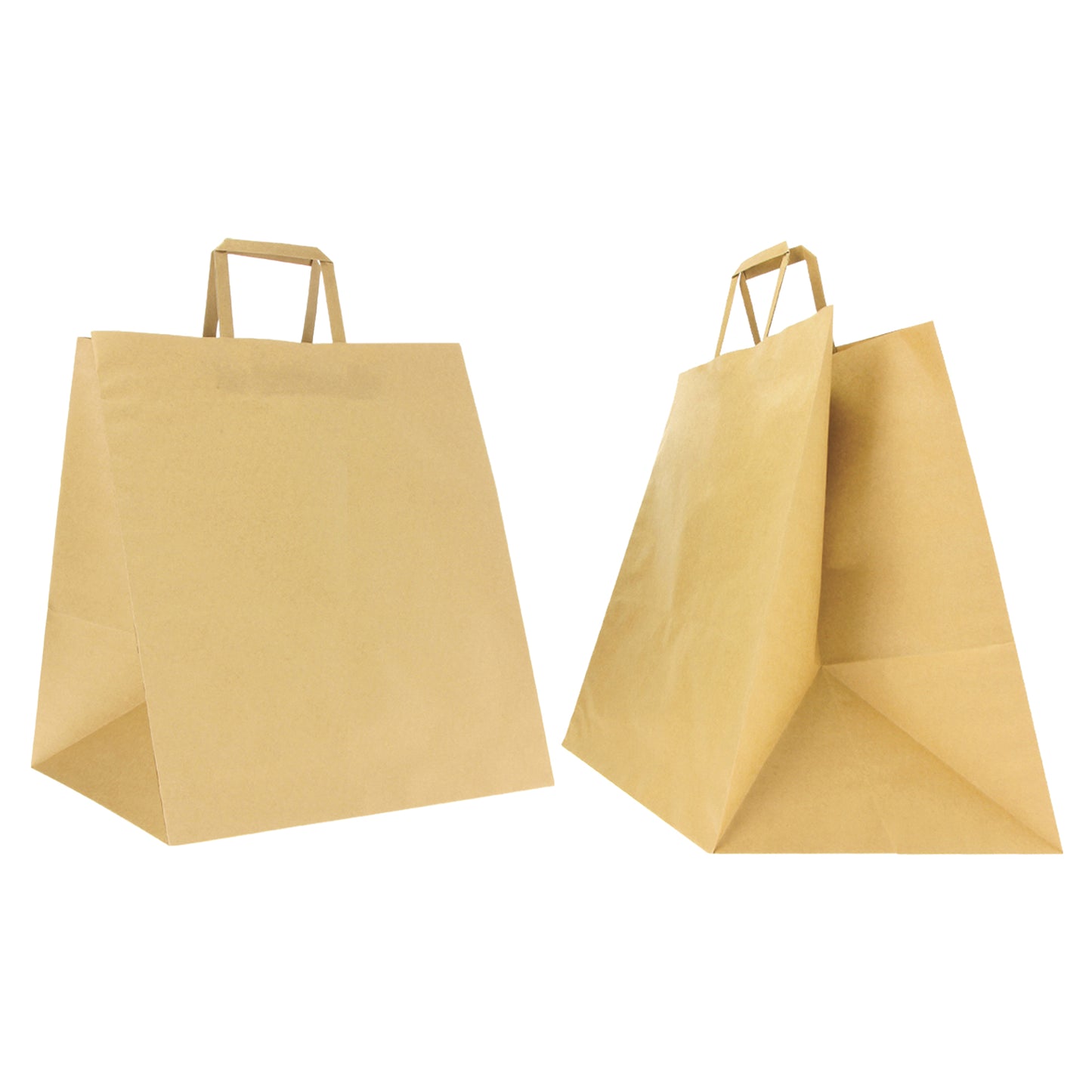 Shoppers Flat maxi plus - 40 x 35 x 35 cm - carta kraft - avana - Mainetti Bags - conf. 100 pezzi