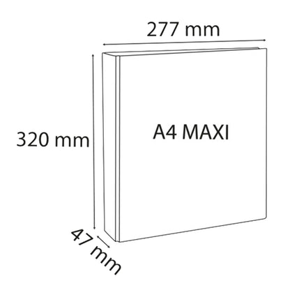 Raccoglitore personalizzabile Kreacover - A4 Maxi - 4 anelli a D 25 mm - dorso 4,7cm - PP - bianco - Exacompta