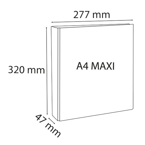 Raccoglitore personalizzabile Kreacover - A4 Maxi - 4 anelli a D 25 mm - dorso 4,7cm - PP - bianco - Exacompta