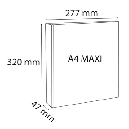 Raccoglitore personalizzabile Kreacover - A4 Maxi - 4 anelli a D 25 mm - dorso 4,7cm - PP - bianco - Exacompta