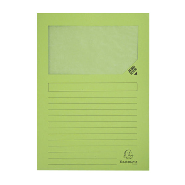 Cartellina a L con finestra Forever - 130g - A4 - colori assortiti - Exacompta - conf. 10 pezzi