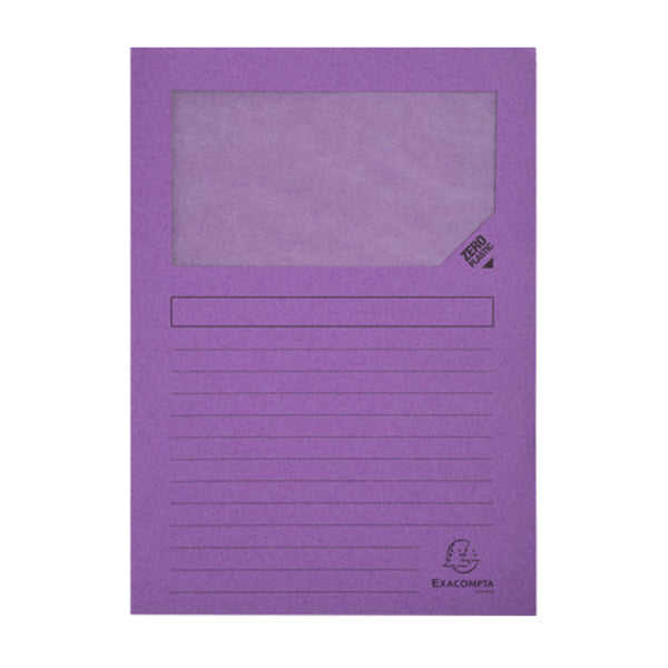 Cartellina a L con finestra Forever - 130g - A4 - colori assortiti - Exacompta - conf. 10 pezzi