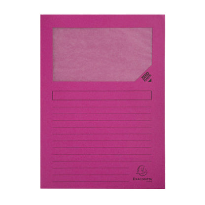 Cartellina a L con finestra Forever - 130g - A4 - colori assortiti - Exacompta - conf. 10 pezzi