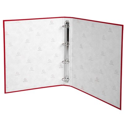 Raccoglitore foderato in PP - A4 - 4 anelli tondi 30 mm - dorso 4cm - rosso - Exacompta