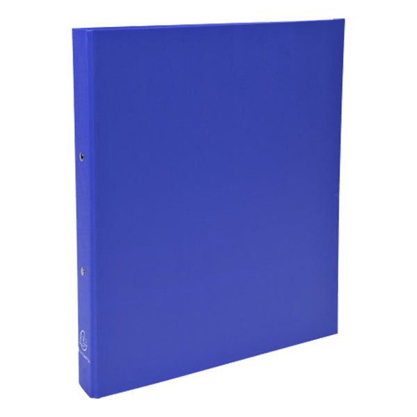 Raccoglitore foderato in PP - A4 - 2 anelli tondi 30 mm - dorso 4 cm - blu scuro - Exacompta