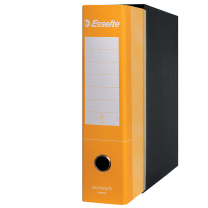 Registratore Essentials G75 - dorso 8 cm - protocollo 23 x 33 cm - giallo - Esselte