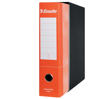 Registratore Essentials G75 - dorso 8 cm - protocollo 23 x 33 cm - arancione - Esselte