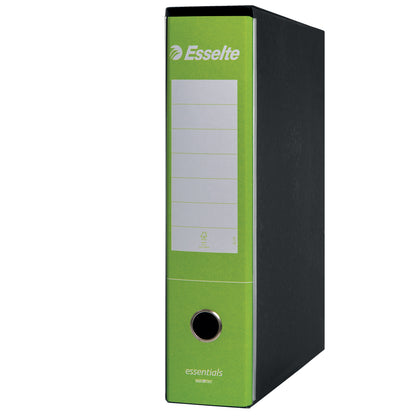 Registratore Essentials G75 - dorso 8 cm - protocollo 23 x 33 cm - verde chiaro - Esselte