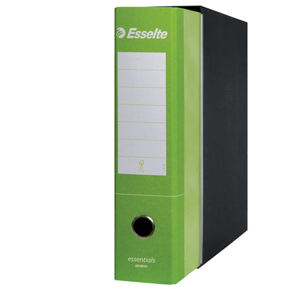 Registratore Essentials G75 - dorso 8 cm - protocollo 23 x 33 cm - verde chiaro - Esselte