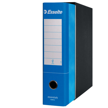 Registratore Essentials G75 - dorso 8 cm - protocollo 23 x 33 cm - azzurro - Esselte