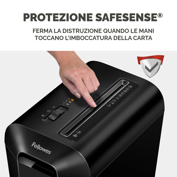 Distruggidocumenti LX65 - a frammenti - nero - Fellowes