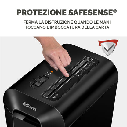 Distruggidocumenti LX65 - a frammenti - nero - Fellowes