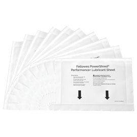 Foglio lubrificante Performance - per distruggidocumenti - Fellowes - conf. 10 pezzi