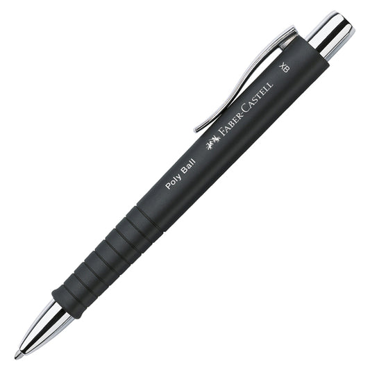 Set stilo B Poly Pen + sfera Poly Ball - punta 0,7 mm - fusto nero - Faber-Castell