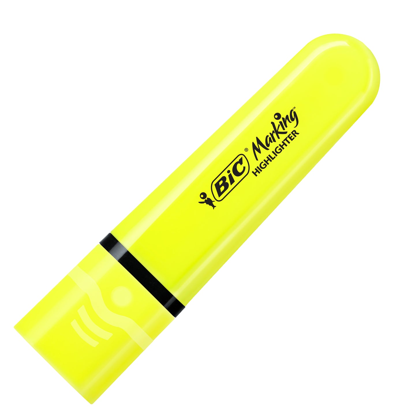 Evidenziatore Flat  - punta a scalpello - tratto da 1,2mm-4,6mm - giallo - Bic - conf. 12 pezzi