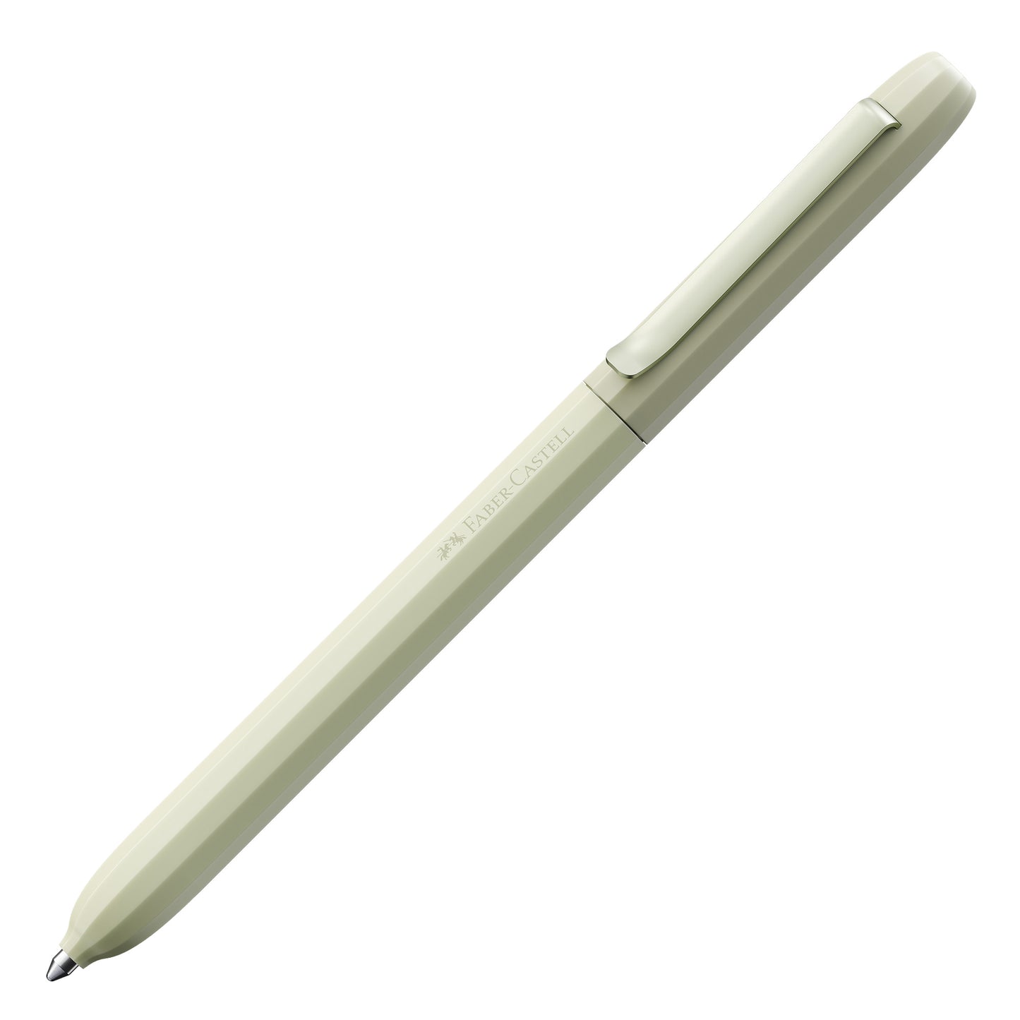Penna a sfera Avori - punta M - fusto verde salvia - Faber-Castell
