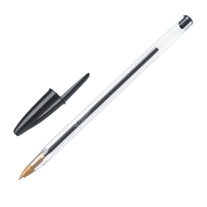 Penna a sfera Cristal - punta media 1,0mm - nero  - Bic - conf. 10 pezzi