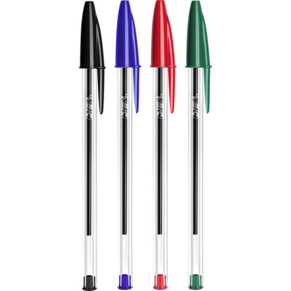 Penna a sfera Cristal - punta media 1,0mm - colori assortiti - Bic - conf. 10 pezzi