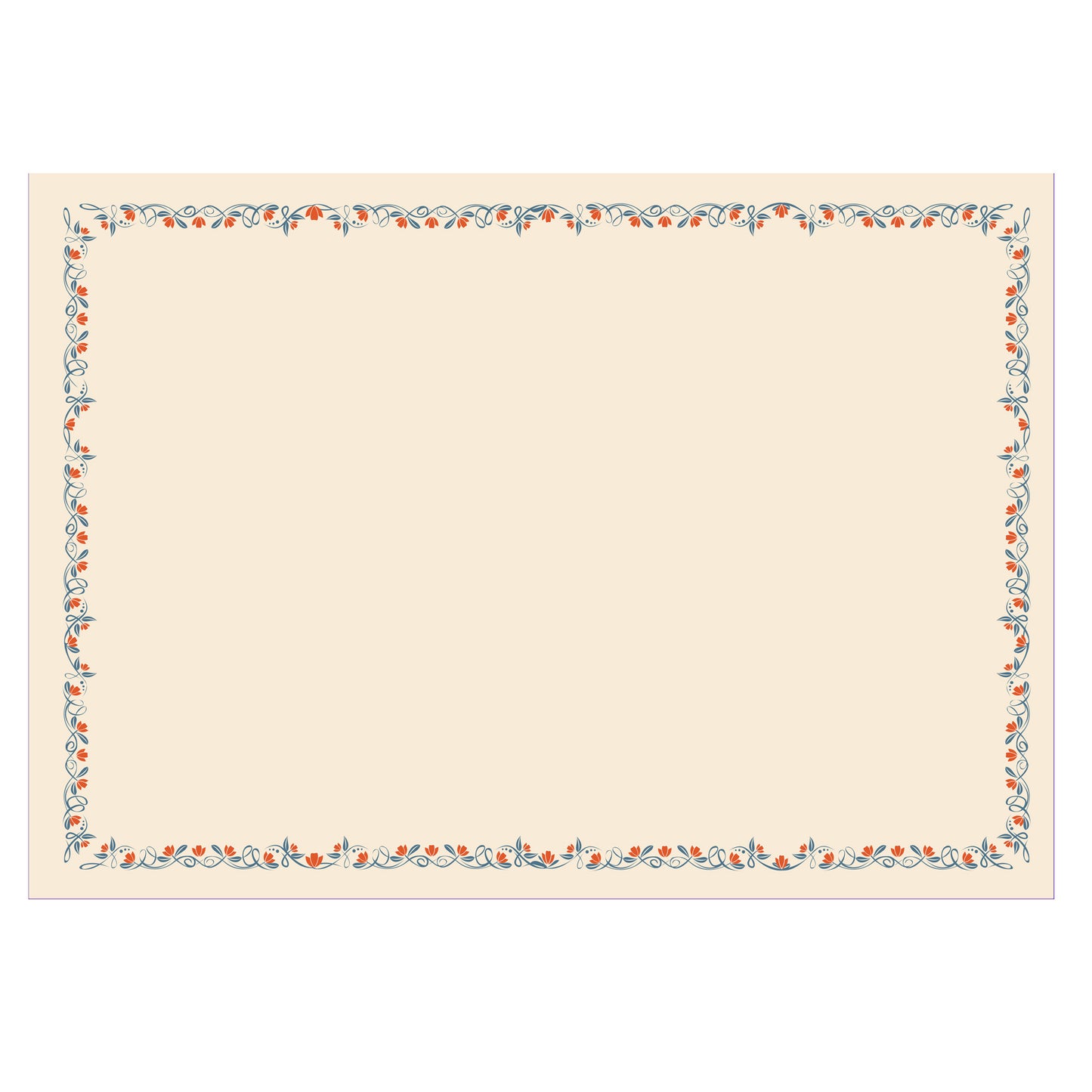 Diplomi - stampa offset fiori - A3 - 120 gr - avorio - Sadoch - conf. 10 pezzi