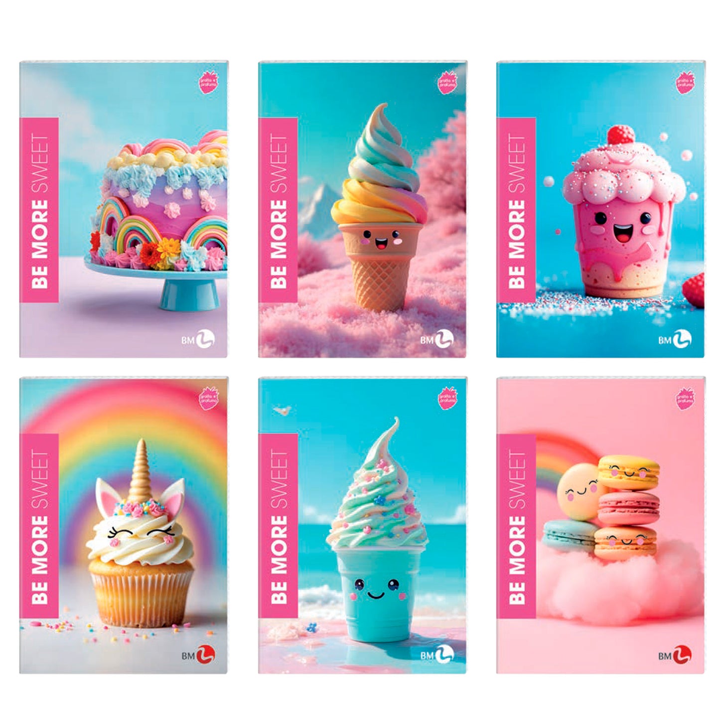Maxiquaderno Be More Sweet - A4 - rigo di 1a - alta fogliazione - 48+2 fogli - 100 gr - BM