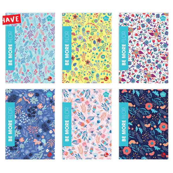 Maxiquaderno Be More Flor - A4 - 1 rigo c/margine - alta fogliazione - 48+2 fogli - 100 gr - BM