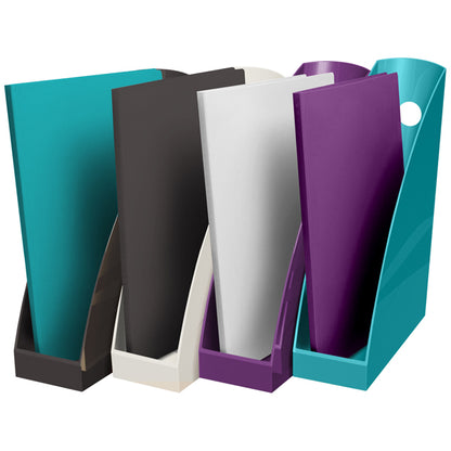 Set 4 portariviste Mag-Cube - linea Titane - 26,6 x 8,2 x 30,5 cm - colori assortiti - Exacompta