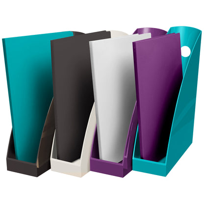 Set 4 portariviste Mag-Cube - linea Titane - 26,6 x 8,2 x 30,5 cm - colori assortiti - Exacompta