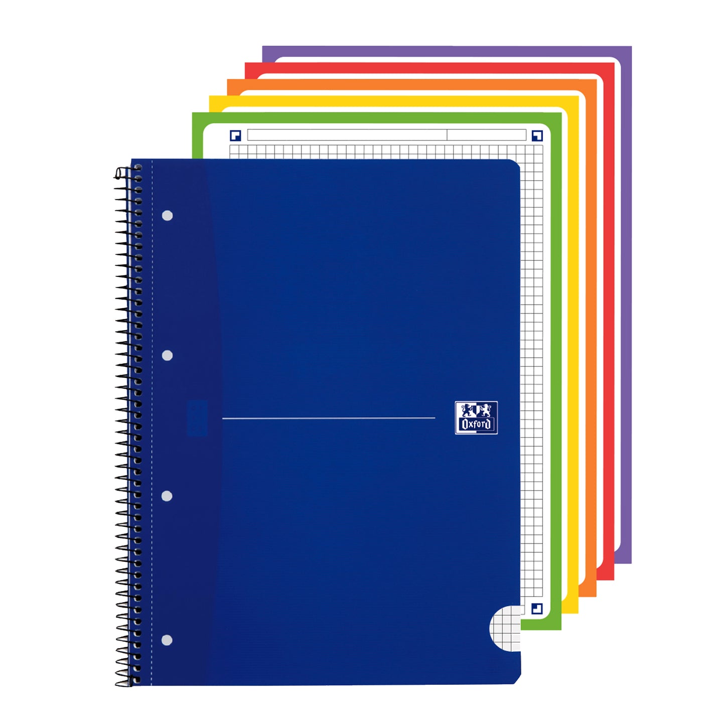 Maxiquaderno spiralato Office Essentials - A5+ - 5 mm - 240 pagine - 80 gr - colori assortiti - Oxford